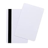 Gialer 10packs 5/16inch HiCo Magnetic Stripe Premium White PVC Cards - CR80 30Mil Blank PVC Plastic...