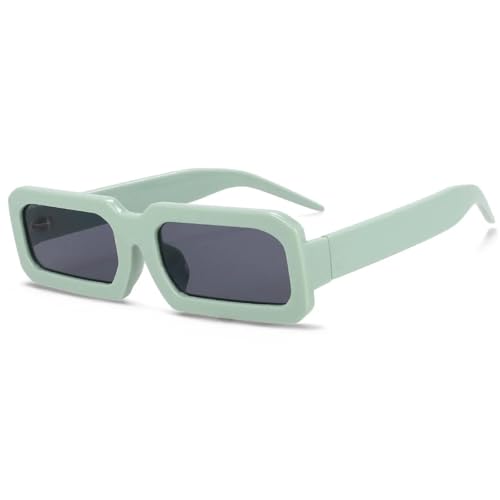 Lunettes de soleil rectangulaires rétro pour éviter l'éblouissement grâce aux verres UV400
