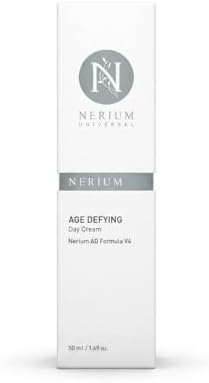 Nerium Day Face Cream | Clean Beauty Hydrating Peptide & Jojoba Oil Face Moisturizer with Elastin, Rice Bran & Olive Oil | Firming, Brightening & Nourishing Daily Skincare | 50 ml