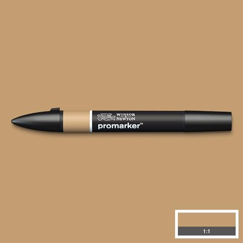 Image of Winsor & Newton Promarker, Alcohol Based Markers, Caramel (O727), Double Tipped Drawing Marker Set for Artists, Graphic Designers, Illustrators - Chisel & Fine Twin Tip, Streak Free Coverage