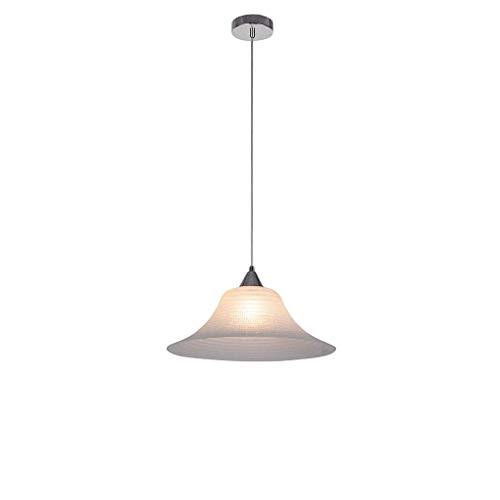 Lámparas de araña de lujo, lámpara de araña de cubierta de vidrio nórdico adecuada para restaurante, hogar, dormitorio, estudio, lámpara de sombrero de paja de una sola cabeza, 28 x 100 cm, buena Made