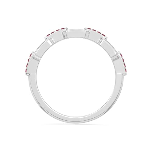 Natural Gemstone Interlocking Wedding Band Rings for Women in 925 Silver/18K Yellow/Rose Gold Vermeil, Birthstone Jewelry Gifts for Her Birthday, Anniversary, Graduation, Christmas, Mothers Day4