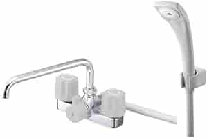 SANEI SK71 W-13 ツーバルブデッキシャワー混合栓 楽天市場】[SK71-W-13] ツーバルブデッキシャワー混合栓（共用形