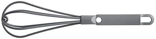 Fackelmann Schneebesen schwarz h&auml;ngbar; f&uuml;r beschichtete T&ouml;pfe/Pfannen geeignet, hitzebest&auml;ndig bis 70&deg;C, Made in Germany, schwarz/wei&szlig;