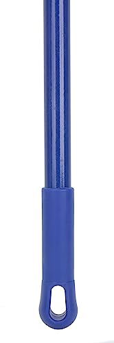 Image of SPARTA 60 inch Fiberglass Dust Mop Replacement Handle with Clip-On Jaw Clamp Connector, Sliding Locking Collar, Commercial Floor Cleaning, Blue (Pack of 12)