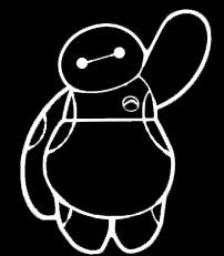 LLI Baymax | Decal Vinyl Sticker | Cars Trucks Walls Laptop | White | 5.5 x 4.3 in | LLI1001