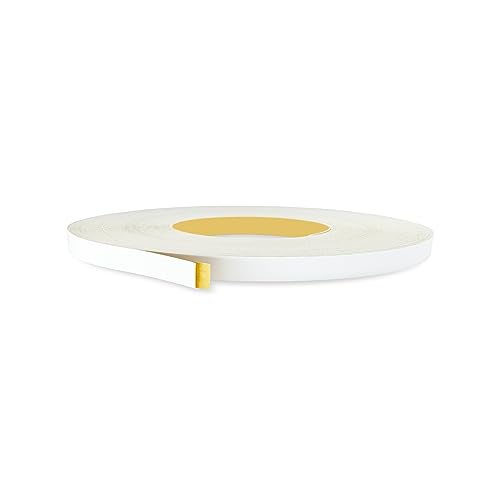 Image of White PVC 5 /8 inch x 50 ft Edge Banding Tape Peel Stick Adhesive Edging Veneer Trim Flexible Vinyl Strip Molding Wood Cabinet Laminate Shelf Furniture Countertop Formica Plywood Board Repair
