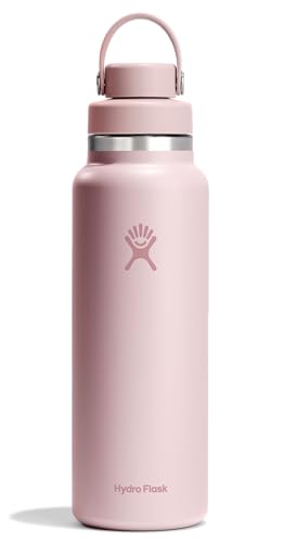 Image of Hydro Flask Water Bottle - Insulated Stainless Steel - Wide Mouth Chug Lid, Non Spill, Leakproof in 40 Oz Tonal Trillium Pink