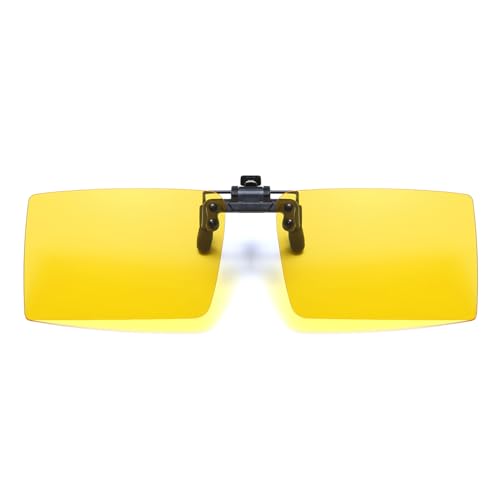 Long Keeper Rimless Clip On Sunglasses Square Polarized Sunglasses over Prescription Glasses for Women Men Filp Up Sunglasses