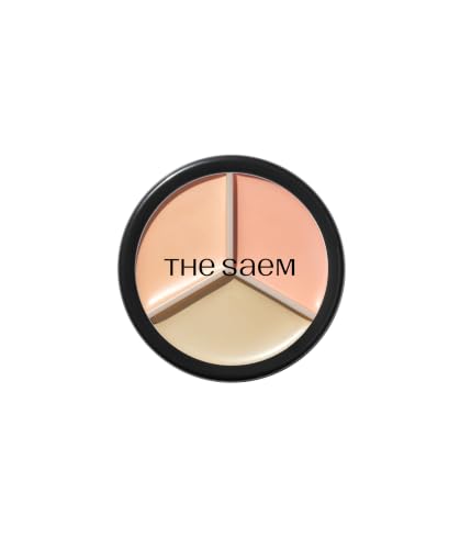 THE SAEM Cover Perfection Triple Pot Concealer - 3-Color Palette, No 03 Correct Up Beige