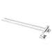 Stainless Steel Towel Rack Bar, 180 Degree Rotatable Towel Hanger Holder, Sturdy Bathrobe Shelf with Smooth Surface for Bathroom Bedroom Closet, Includes Installation Tools (250255 Movable Two