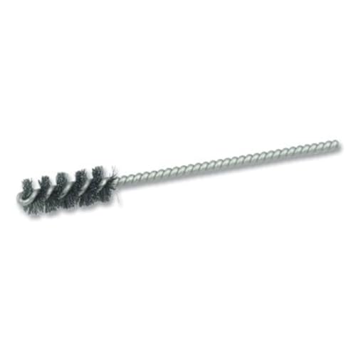 Image of Weiler 21073 3 /8 inch Power Tube Brush, .004 inch Steel Wire Fill, 1 inch Brush Length, Made in the USA