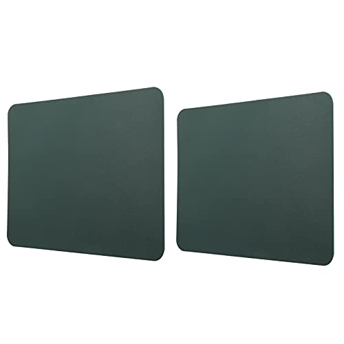 2Pcs 27x21cm Mouse Pad,High‑end Drafting Table Mat,PVC Leather Waterproof Mice Protector for Home Office Computer Accessories,Gaming Mousepad (Dark Green)