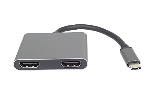 Adaptador USB-C a 2 HDMI 4K MST Tipo C a doble HDMI conector USB 3.0 hub multipuerto portatil