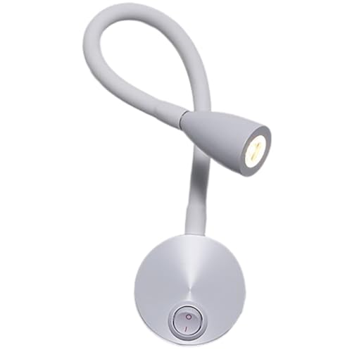 iplusmile Lámpara de Pared Flexible Luz Cálida LED para Lectura Dormitorio Hotel Estudio con Interruptor Luz y Práctica para Mesita Noche