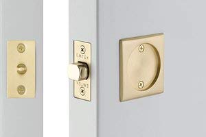 Cerradura de Paso Tubular para Puerta Empotrada Emtek - Forma Cuadrada, Acabado Plata (US15A) miniatura 1
