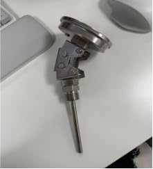 Bimetal Thermometer, Full Stainless Steel, 3" Dial Size, 4" Stem, 1/2" NPT Back Mount, 0-250 Deg F/-20-120 Deg C