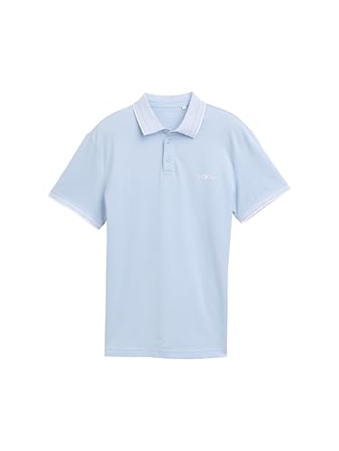 Tom Tailor Herren 1045629 Poloshirt, 13302 - Light Metal Blue, XS EU 3