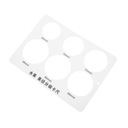 NUOBESTY Herramienta de Medición para Frutas Plástica Círculo de Calibración Preciso para Diámetro de Manzanas y Reloj Medidor Duradero para Clasificación y Selección de Frutas