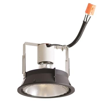 Nora NMRT-652TLBLK Incandescent Trimless MLS Housing PAR30 Lamp Holder (Black)