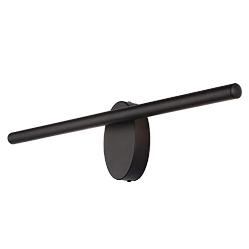 Lampe miroir étanche IP44 en métal noir LED 14W neutre