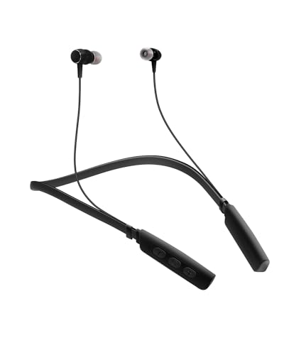 JINGHAO Amplificador Audífono Recargable Casco de Cuello Dispositivo de conversación, Autónomo de 80 horas (negro)