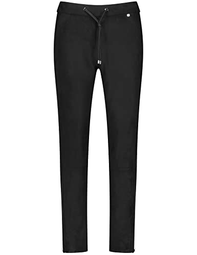 Gerry Weber Damen Jogpants mit Velourstouch unifarben leicht verkürztes...