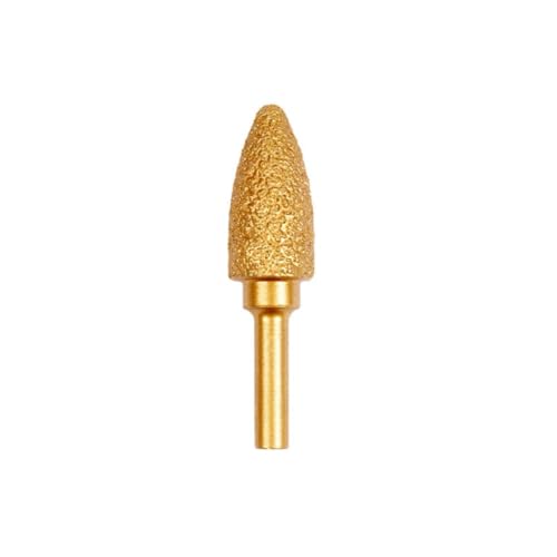 MiJunHD Diamond Brazed Grinding Head 15mm Round Type,6mm Round Handle Coarse Grit Polish Burr Drill Bit for Wood Stone Carving Metal Sanding