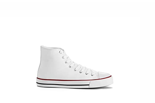 Cultz Diamond Unisex Sneaker Femmes Hommes Baskets Montantes Blanc 44