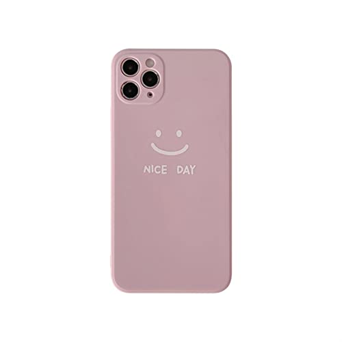 GKKXUE Funda de día para iPhone 11 Pro MAX 12 Mini Smiley Phone Case Cute Phone Case (Color : A, Material : For 12 Mini) Cover