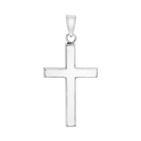 Carissima Gold Women's 9ct White Gold Cross Pendant Cover