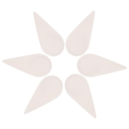 FIXOSHEE 50 pezzi Piatti Dessert Monoporzione Biodegradabili Goccia in Fibra di Canna Vassoi Compostabili Resistenti per Snack e Dolci Usa e Getta per Feste e Famiglia