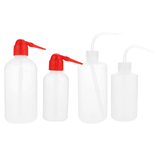 Ciieeo 4Pcs Elbow Wash Bottles Portable Plastic Squeeze Bottles with Narrow Tip for Easy Watering Lightweight Design for Daily Use Leak and for Home