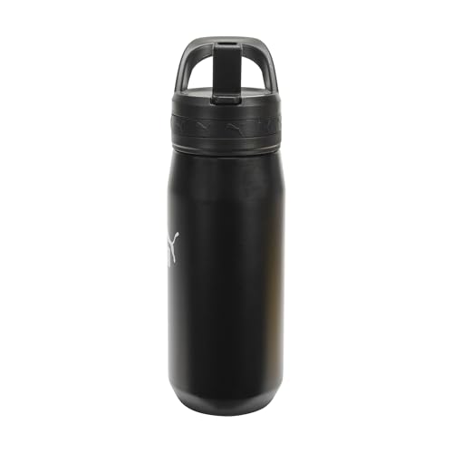 Image of PUMA unisex-adult 18oz Insulated Stainless Steel Water Bottle With Straw & Carry Handle