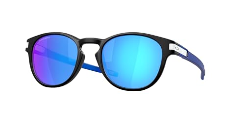 Oakley OO9349 Sunglasses Bundle: OO 9349 LATCH (A) 934955 Matte Black/Prizm Sapphire Policarbonate Standard and Small Black leash Accessory kit