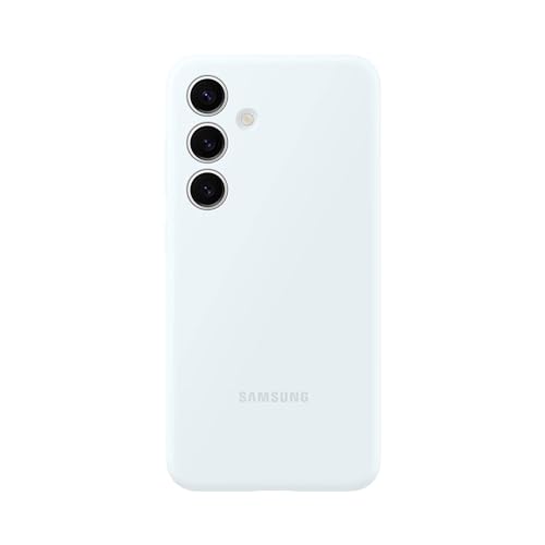 Image of SAMSUNG Galaxy S24 Silicone Phone Case, Protective Cover with Color Variety, Smooth Grip, Soft and Sleek Design, Snug Fit, US Version, EF-PS921TWEGUS, White