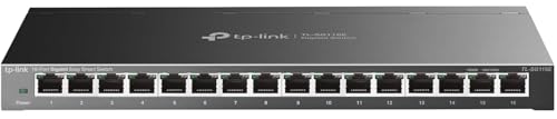 Image of 16 Port Gigabit Unmanaged Pro Switch, Plug and Play, Fanless, Metal Casing, Desktop /Wall-Mount, QoS, IGMP Snooping, TL-SG116E Compatible with TP-Link