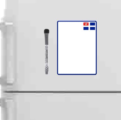 Planning magnétique frigo effaçable A5 avec son feutre aimanté pour ne plus rien oublier
