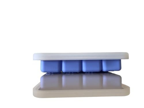 Forma Forminha de Silicone Porta Papinha com Tampa para Congelar Alimentos Introdução Alimentar Bebê