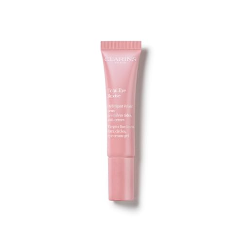 Clarins Total Eye Revive | Anti-Aging Cream-Gel Eye Treatment | Visibly Smoothes Fine Lines | Targets Dark Circles, Puffiness and Signs Of Fatigue | Brightening | Cooling Metal Applicator | 0.5 Oz