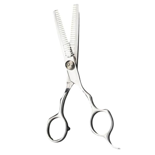 BAZEITFLOW Tijeras de Peluquería Doble Diente Herramientas de Corte y Entresacar para Cabello Inoxidable Resistente la Oxidación Diseño Ergonómico para Uso Profesional y Doméstico