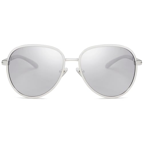 SOJOS Retro Trendy Aviator Sunglasses Women Men 90s Vintage Glasses Stylish Sunglasses SJ12162