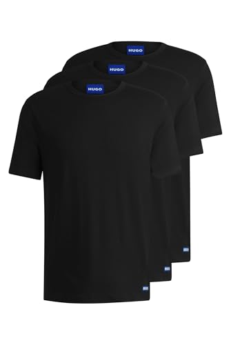 HUGO t-shirt en jersey de coton bleu lot de 3 maillots basiques indispensables pour homme
