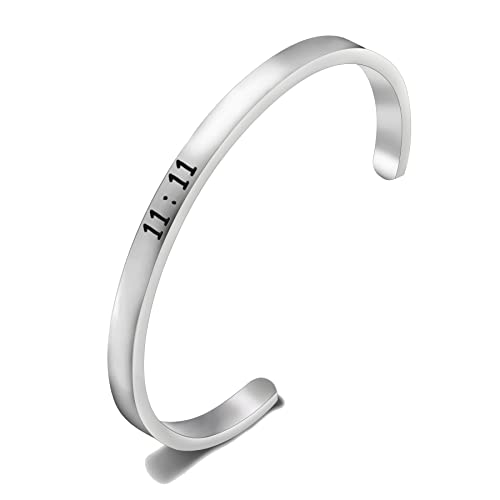 Detailed 11:11 Angel Wing Cuff Bracelet Make A Wish Jewelry (11:11 cuff)