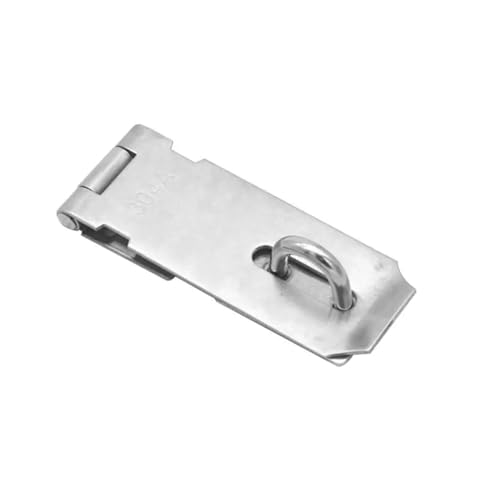 USOHJZ Candado De Puerta Hasp 6 PCS Hasp Staple Shed Latch Stainless Steel Door Lock Padlock Clasp Household Burglar-Proof Hardware For Wood Door Cabinet(Size B)