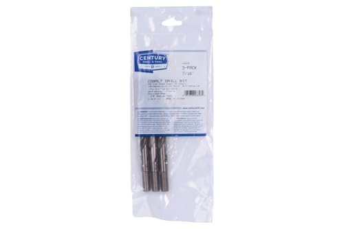 Image of Century Drill & Tool 26828 Cobalt Drill Bit, 7 /16 inch, Pro Pack of 3