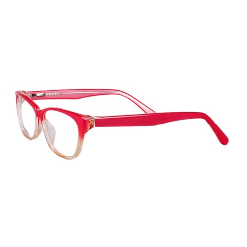 Monture de lunettes en acétate légère et confortable ovale coloris rouge C1
