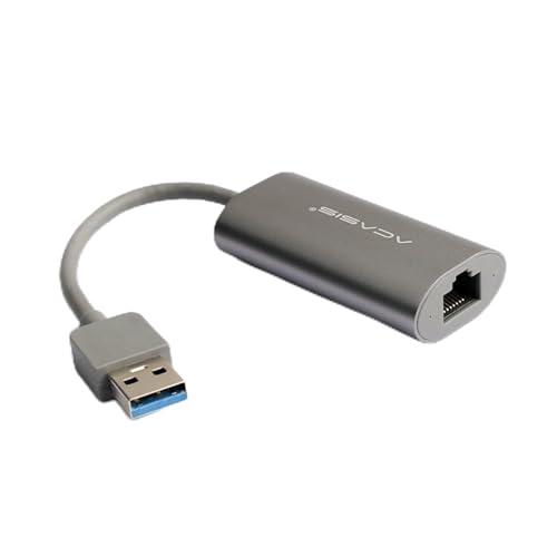 Adaptateur USB C Ethernet RJ45 avec boîtier aluminium gris Gigabit 1000Mbps pour MacBook