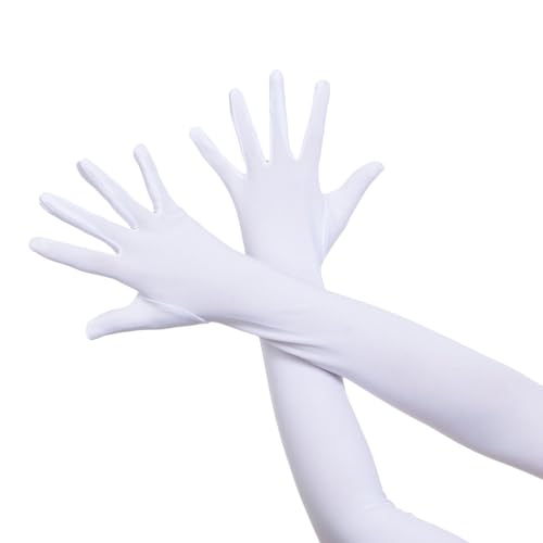 Alvogimor Adult Elbow Length Spandex Stretch Gloves,18 inch Long Wedding Party Christmas Costume Party Dance Gloves