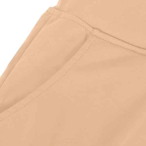 Work Pants Women Business Casual Stretchy Pull On Dress Pant High Waisted Slim Lightweight Flared Slacks with Pockets3